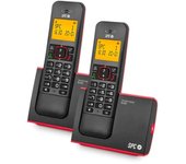 Teléfono inalámbrico spc blade 7292rc2/ pack duo/ rojo y negro