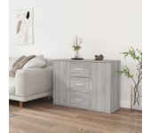 Aparador | aparador de comedor | armario de cocina de madera contrachapada gris sonoma 91x29,5x65 cm cfw13945