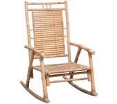 Silla mecedora | sillón balancín relax con cojín bambú cfw56131