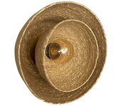 Lámpara de pared dkd home decor marrón hierba marina (30 x 18 x 30 cm)