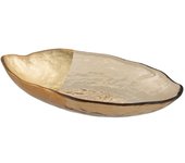 Centro de mesa dorado vidrio 23 x 13 cm