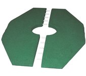 Baldosas de goma para balancín - 90 x 129 cm - 50 mm de grosor - verde