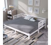 Cama nido de pino macizo - 90(180)x200cm - con somier - natural
