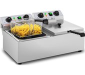 Freidora eléctrica - 2 x 10 litros - temporizador - 230 v