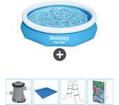 Paquete de piscina - bestway - alrededor - 305x305x66 cm + accesorios cb85