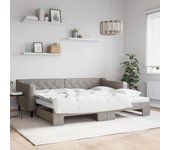 Vidaxl sofá cama nido tela gris taupe 90x200 cm