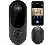 Timbre inalámbrico con vídeo wifi con timbre, audio bidireccional, cámara de seguridad hd, vídeo en tiempo real para teléfonos ios y android, 720p (t3