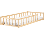 Beliani cama con somier de madera clara 90 x 200 cm meymac