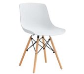 Pack de 4 sillas jeff acabado blanco, 46cm(ancho) 79cm(altura) 52cm(fondo)