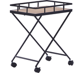 Beliani carrito de cocina leoti metal negro