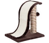Rascador para gatos pawhut marrón 35x30x39 cm felpa y sisal