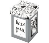 Caja regalo sorpresa con foto, caja explosión gris