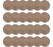 Hersig - pack 24 salvamanteles individual redondo 40cm de enea