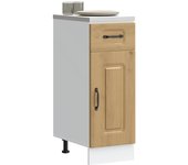 Mueble de cocina kalmar de madera de ingeniería de roble artesanal