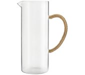 H&h jarra de vidrio borosilicato transparente con asa de cuerda lt 1.2.