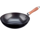 Wok inducción 24cm, acero al carbono, 3 capas antiadherente titanio sin pfoa, vitrocerámica, wecook, antracita, , carbono