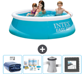 Paquete de piscina - intex - alrededor - 183x183x51 cm + accesorios cb3