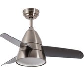 Ledkia ventilador de techo silencioso industrial plata 91cm motor dc (3000k - 4000k - 5500k)