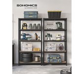 Estantería industrial de 5 niveles modular en escritorio - l90 x h180 cm