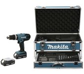 Taladro percutor a batería - 18 v li-ion 1,3 ah - ø 13 mm (carcasa de aluminio)