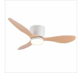 Ventilador de techo con luz, silencioso dc, mando a distancia, blanco, ø 107cm, tono de luz ajustable y regulable.