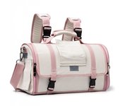Transportin mochilas para perros, gatos, conejos, bolsa de transporte para mascotas viajes. color rosa