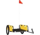 Remolque para bicicletas hierro y tela oxford amarillo cfw40729