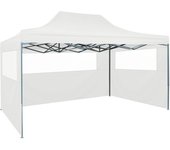 Maison exclusive - carpa plegable para celebraciones con 3 paredes blanco 3x4,5 m