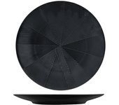6x h&h platos planos peine negros de gres cm27