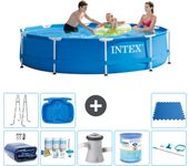 Paquete de piscina - intex - alrededor - 305x305x76 cm + accesorios a1506