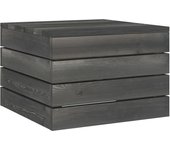 Mesa de palés para jardín madera maciza de pino gris oscuro