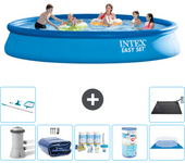 Paquete de piscina - intex - alrededor - 457x457x84 cm + accesorios a1204