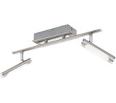 Regleta de focos eglo coedo níquel / cromo led 2 luces 1000lm