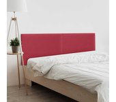 Dhome cabecero de lino liso natural dual dividido en 2 piezas cabezal tapizado cama dormitorio moderno top trending (rojo, 160cm)