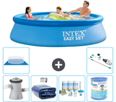 Paquete de piscina - intex - alrededor - 305x305x76 cm + accesorios a961