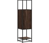Aparador alto | aparador de comedor | armario de cocina madera ingeniería marrón roble 35,5x35x139cm cfw168022
