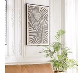 Decoración mural b - 63x93cm en papel japonés, marco negro
