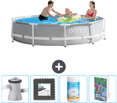 Paquete de piscina - intex - alrededor - 305x305x76 cm + accesorios cb109