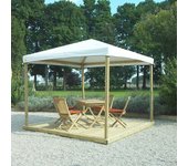Gazebo joy pocket 300x300 cm impregnado con cubierta de pvc