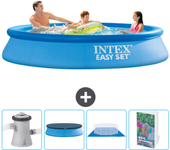Paquete de piscina - intex - alrededor - 305x305x61 cm + accesorios cb117
