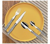 Set de 24 cubiertos comptoir lou laguiole 6 servicios acero inox gris