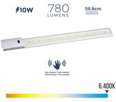 Regleta led con sensor 10w 780 lumens 6.400k luz fria edm