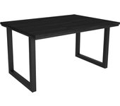 Mesa de comedor - 6 comensales - 140 - robusta y estable gracias a su estructura y patas macizas - negro - estilo industrial
