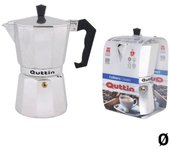 Cafetera italiana quttin aluminio acero inoxidable