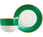 6x tazas de té esmeralda de porcelana verde, marca h&h, 220cc