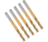 5 piezas de fresa de 3 flautas, herramienta de corte y grabado de acero de tungsteno, vástago redondo de 3,175 x 3,175 x 12 x 40