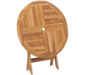 Mesa de jardín plegable madera de teca maciza 85x76 cm