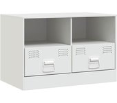 Mueble para tv de acero blanco 67x39x44 cm