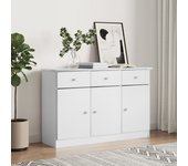 Aparador | aparador de comedor | armario de cocina alta madera maciza de pino 112x35x73 cm cfw76191
