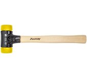 Wiha martillo de cara blanda safety semiduro/semiduro con mango de madera hickory, cabezal redondo (26642)